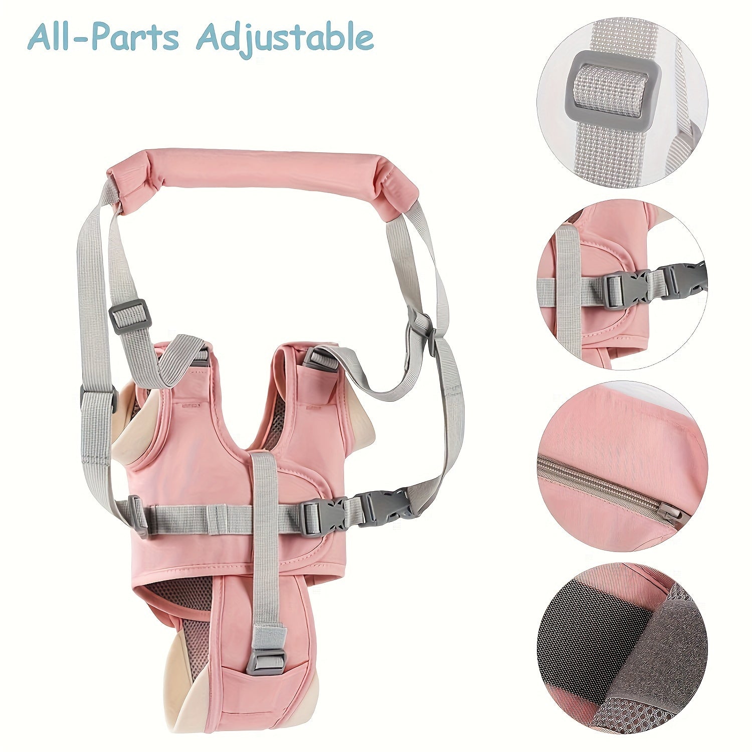 Adjustable Safety Harness Strap Rope with Removable Crotch Protector for Walking Assistance