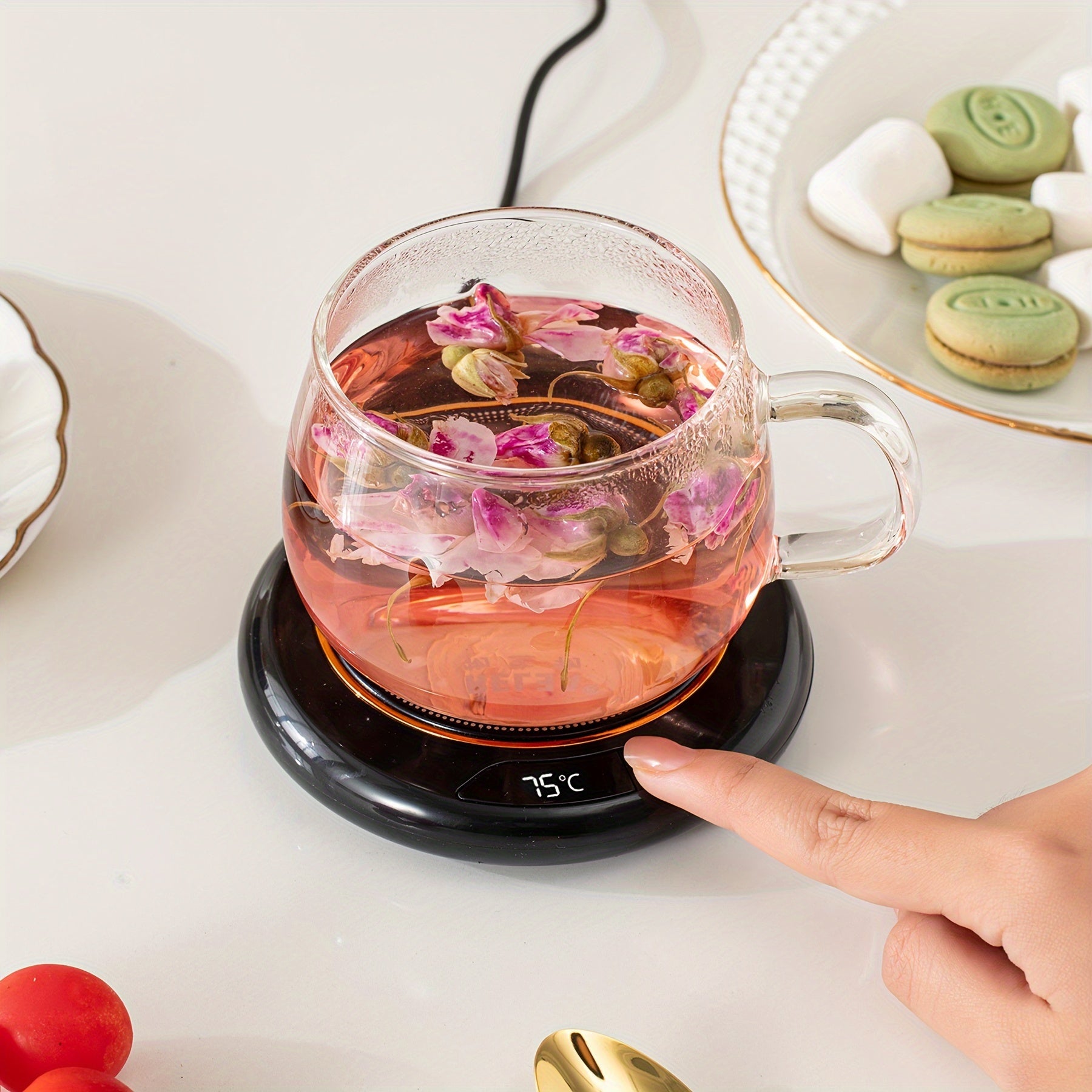 Electric Coffee Mug Warmer with 3 Temperature Settings for Home Office Desk Use