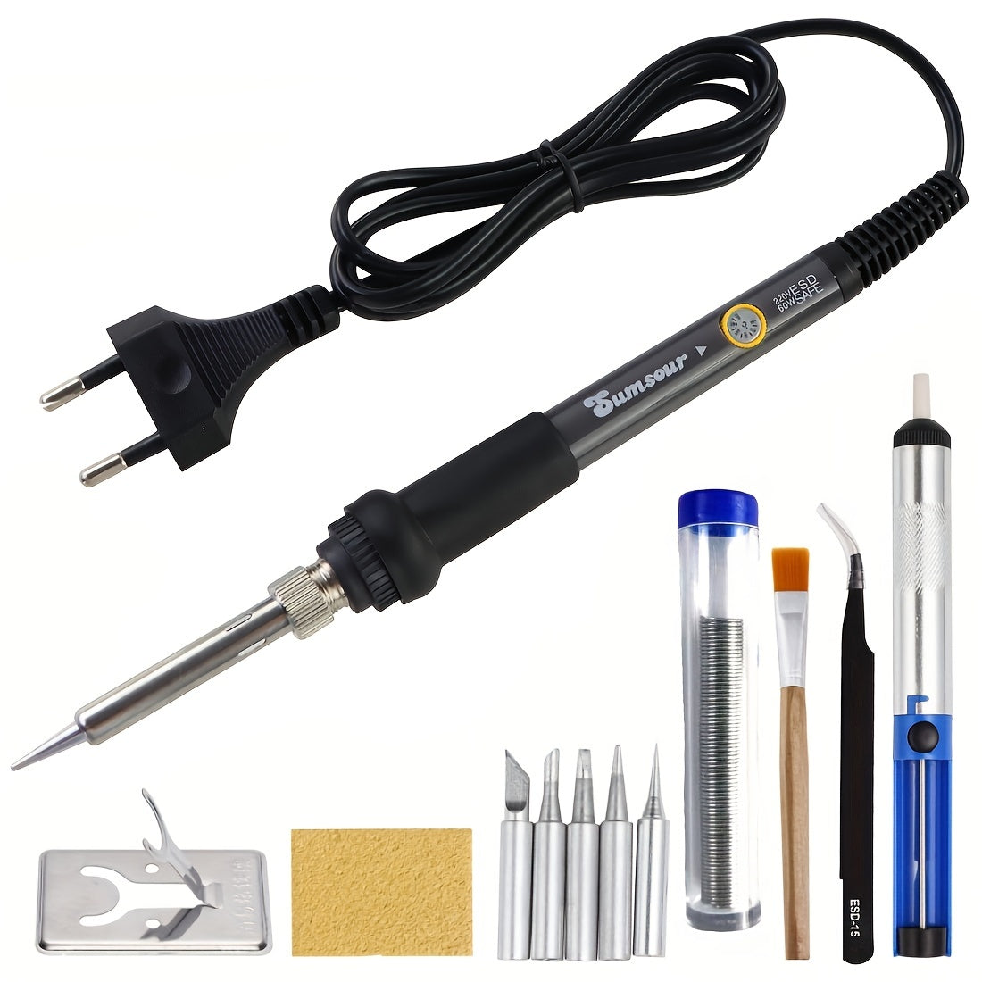 Adjustable Temperature Soldering Iron 60W 220V Electronic Repair Tool