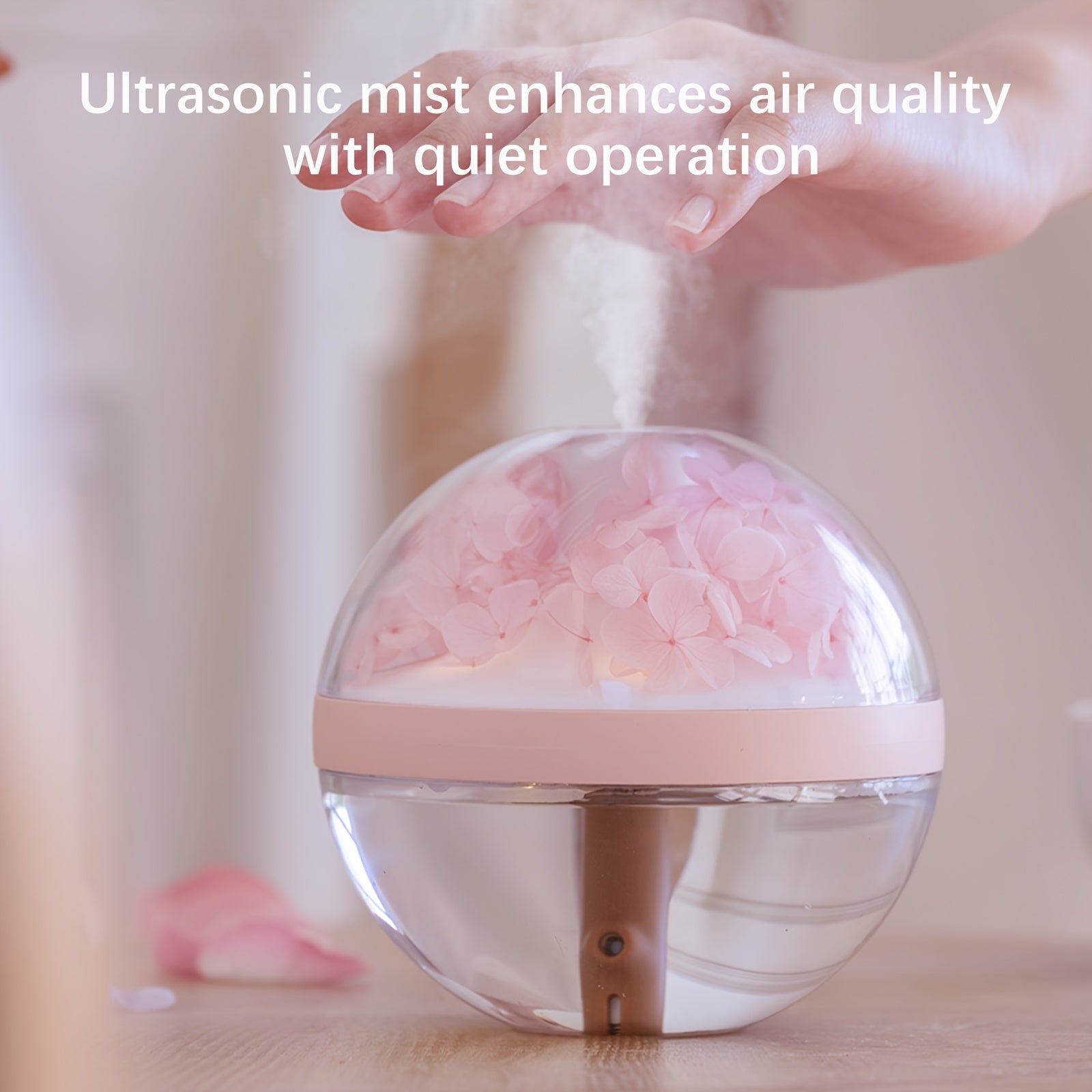 Portativ 270ml qayta to'ldiriladigan stol usti namlantiruvchi atmosfera nuri bilan