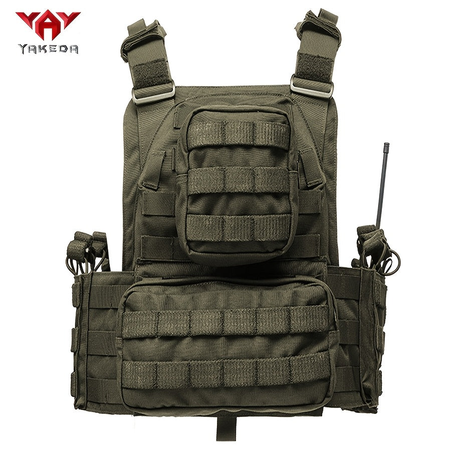 Adult Outdoor Training Vest Water-Resistant Breathable Quick Dismantling Black Polyester