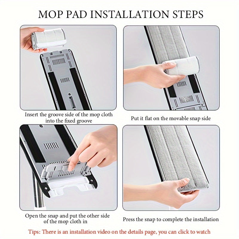 Cleaning Mop and Bucket Set with Wringer, Dust Mop for Wet and Dry Floor Cleaning