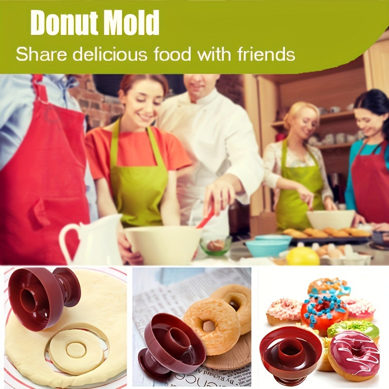 Set of 3 Plastic Donut Molds for Baking, Non-Stick, Kitchen Cooking Tools