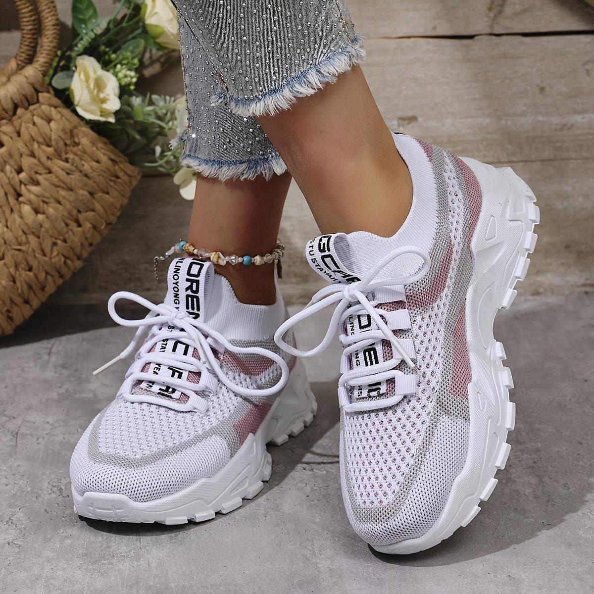 Men Breathable Casual Sports Shoes Comfortable Lightweight Black