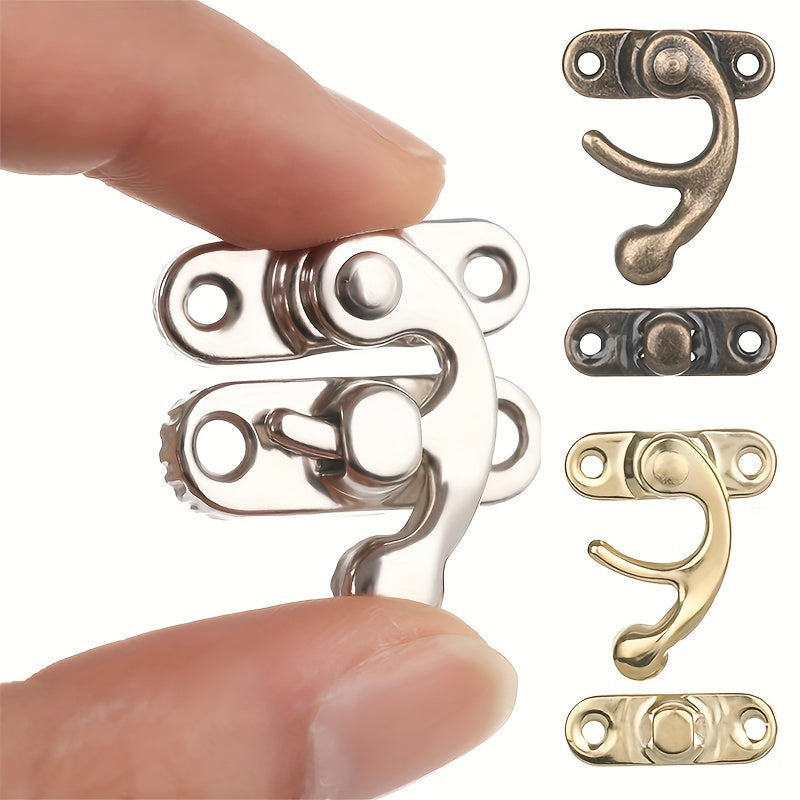 10pcs Antique Bronze Iron Padlock Hasps with Screws 27x32mm for Jewelry Boxes Furniture Hardware