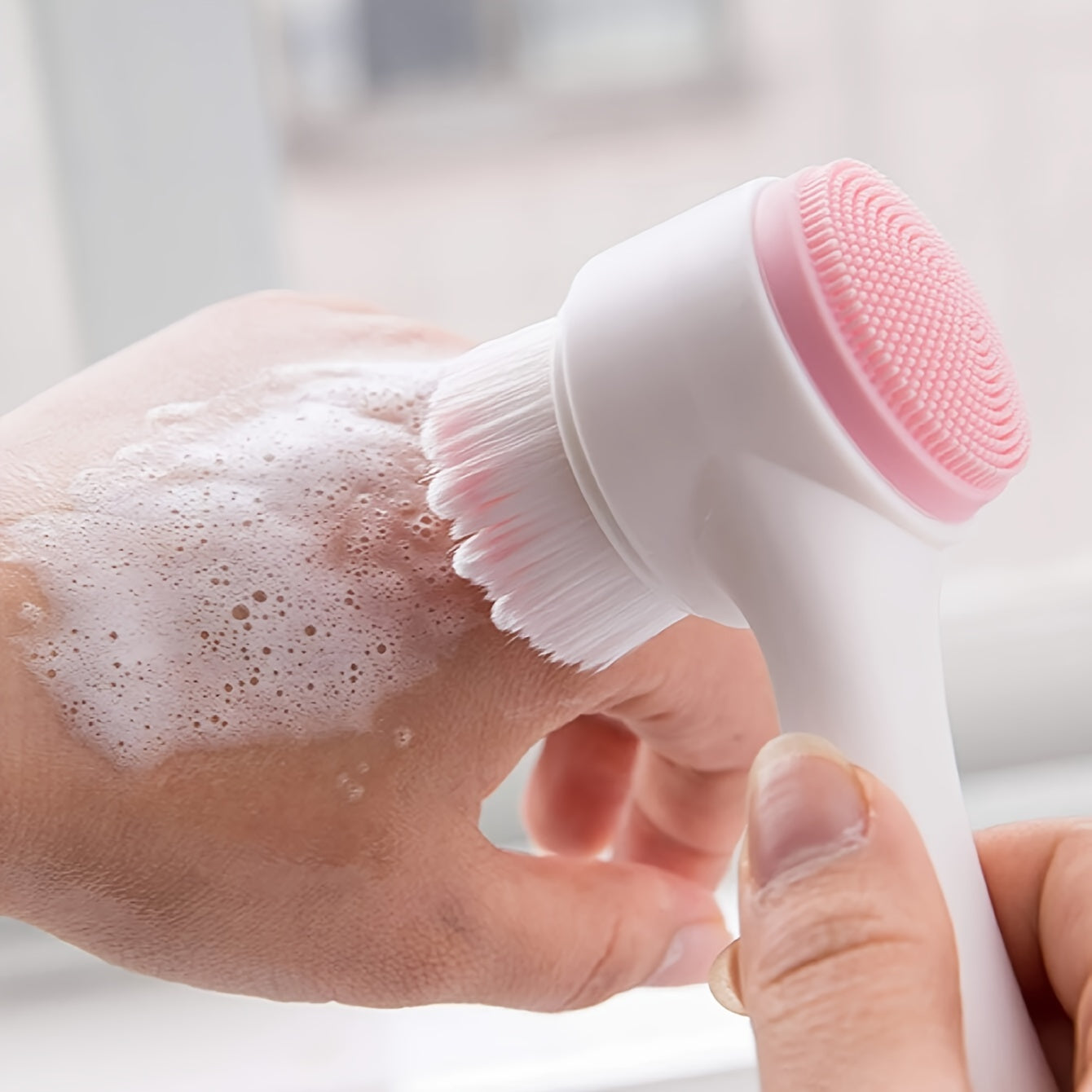 Unisex Silicone Cleaning Brush Double-Sided Exfoliating Pore Cleaner