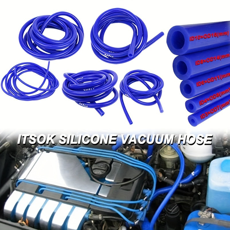 Blue Silicone Vacuum Tubing 300cm High-Temperature Food Safe Flexible