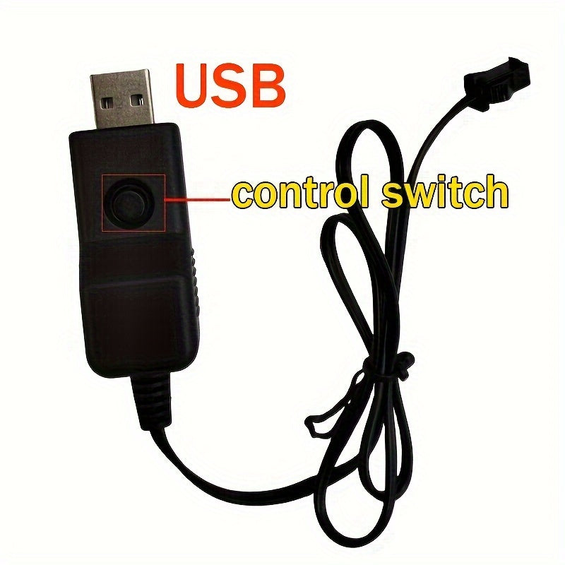 Car Interior LED Light Strip USB Powered Neon Cold Light Auto Decoration