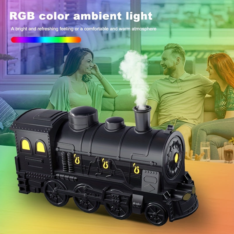 Vintage Steam Train Essential Oil Diffuser va Namlagich, chiroqlar bilan