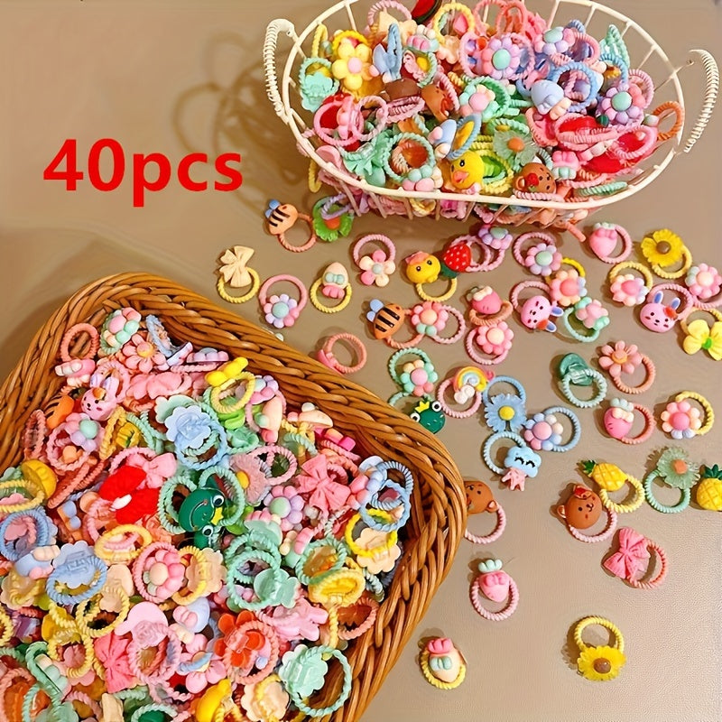 20-40 Piece Hair Tie Set for Women and Girls Colorful Elastic Bands for Ponytails and Braids