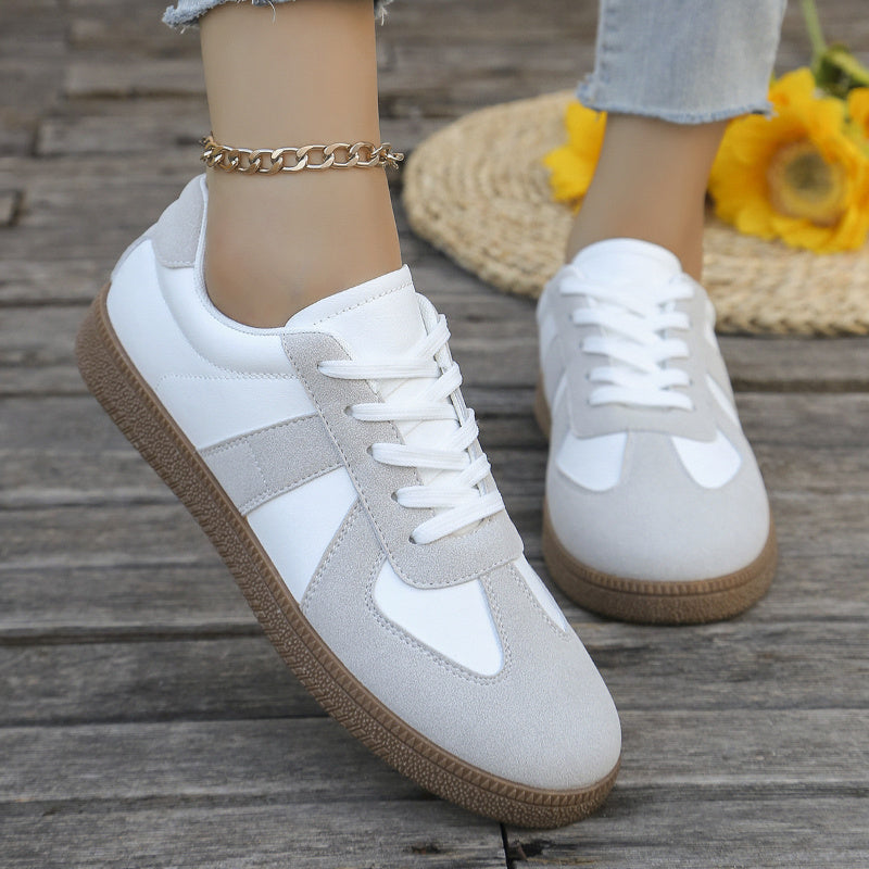 Women's Summer Casual Sneakers White Lightweight Breathable Low-Top Shoes