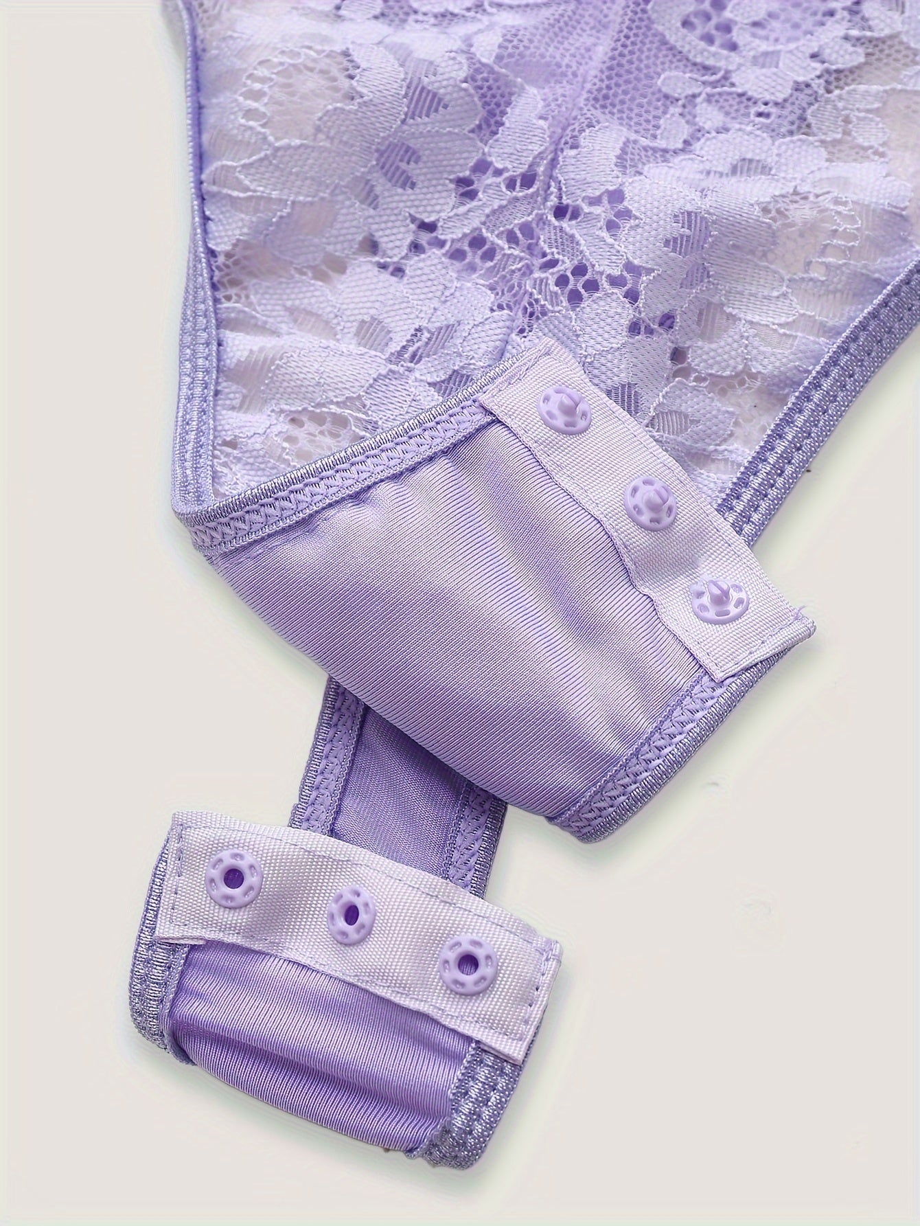 Lavender Lace Bodysuit for Women Lingerie