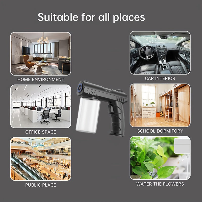 Черный Nano USB перезаряжаемый ручной электрический распылитель для использования внутри помещений и на улице