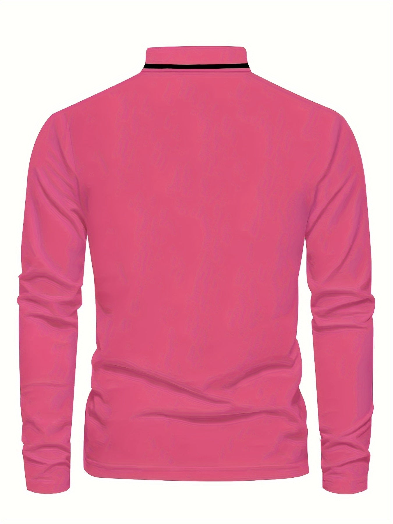 Men's Long Sleeve Polo Shirt with 3D Print Golf Pattern Polyester Spandex Regular Fit