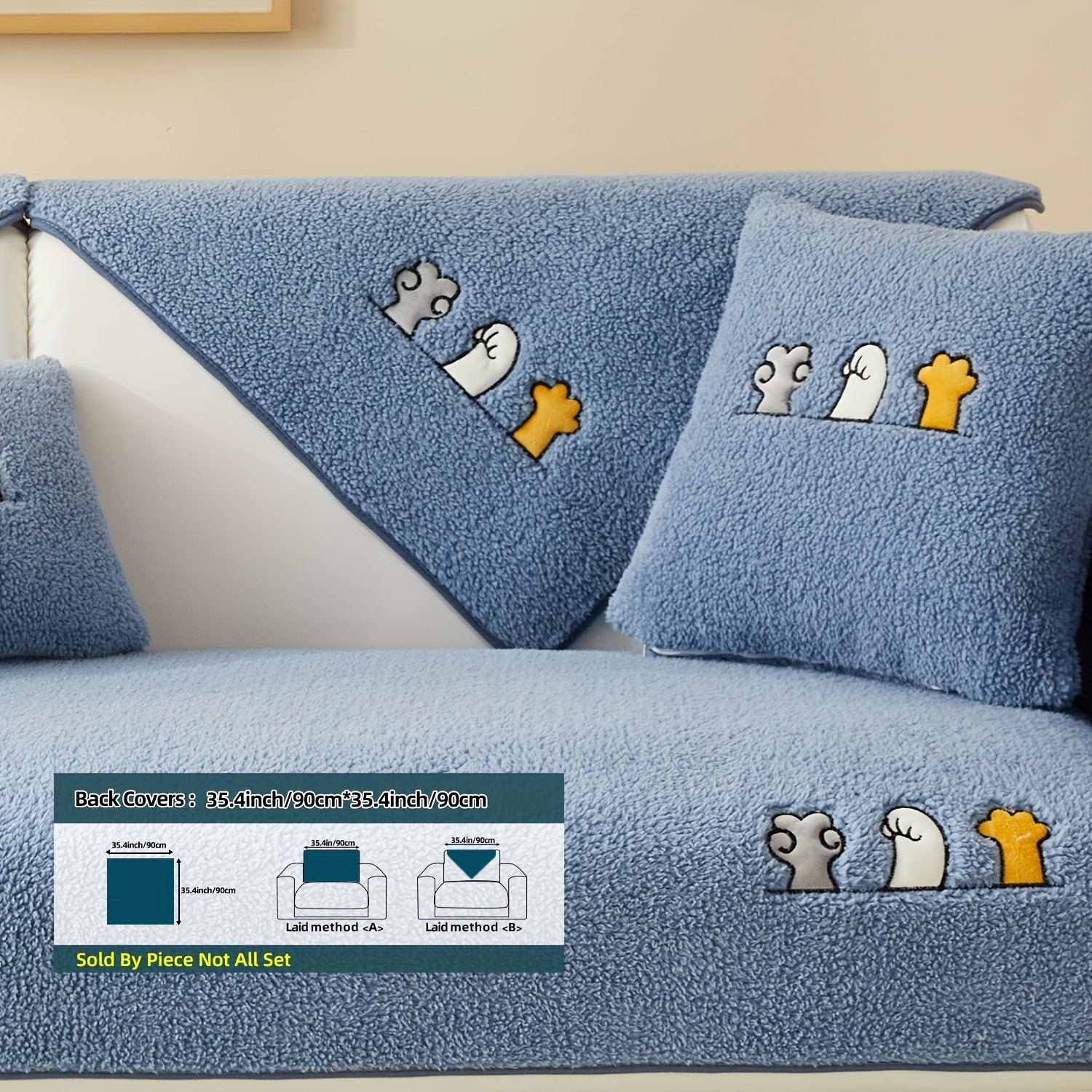 Плюшевый чехол на диван для собак, противоскользящий, защитный чехол для мебели