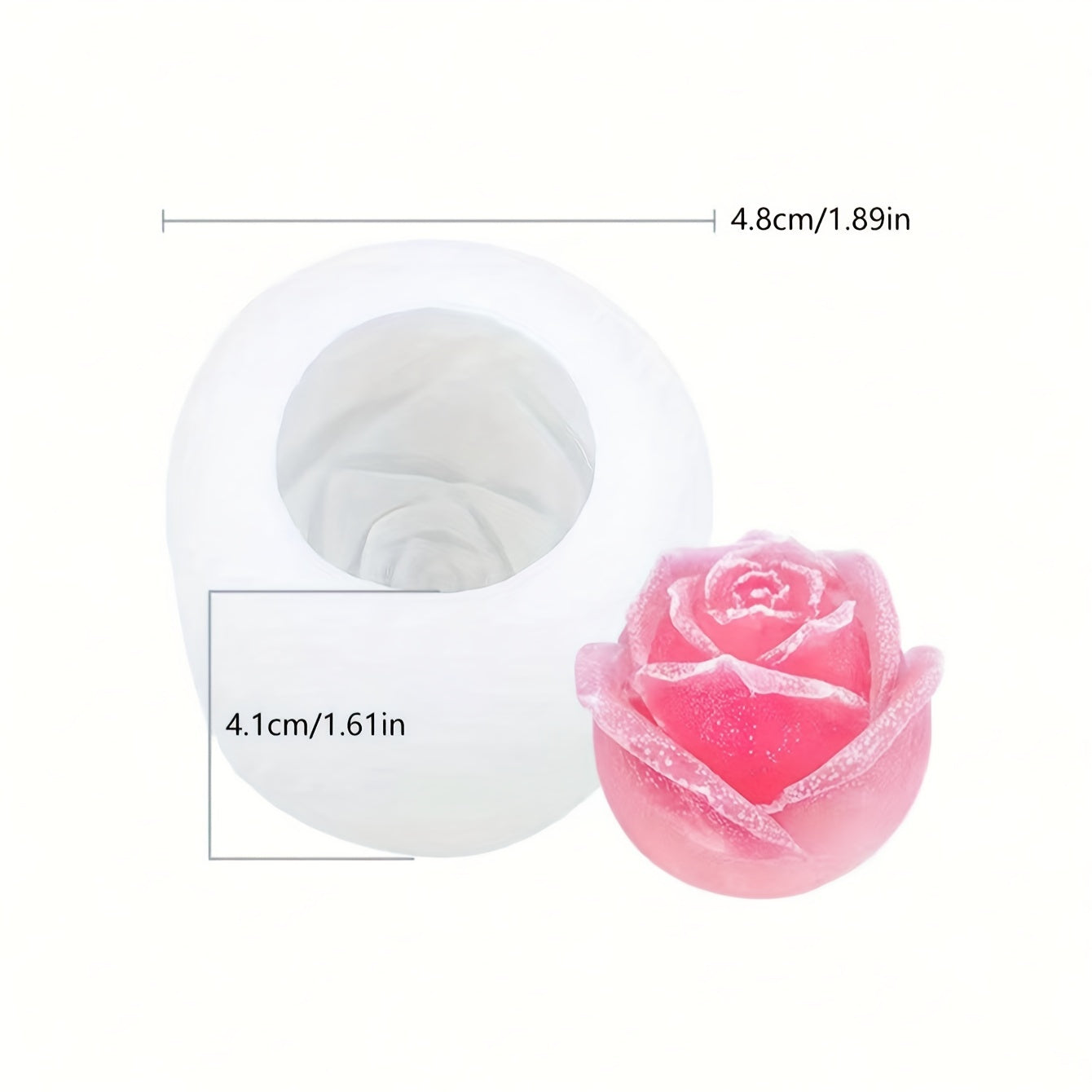 Molde de silicona para flor de rosa 3D para decorar pasteles, chocolates, caramelos de goma y jabón