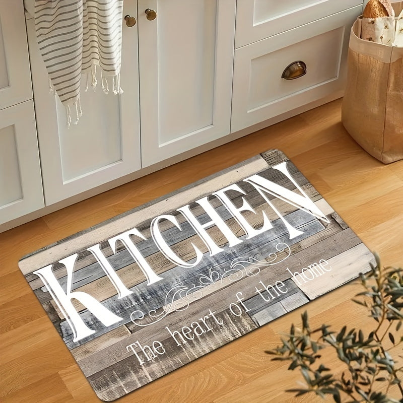 Kitchen Letter Rug Non-Slip Oil-Proof Floor Mat Indoor Doormat Entrance Decor