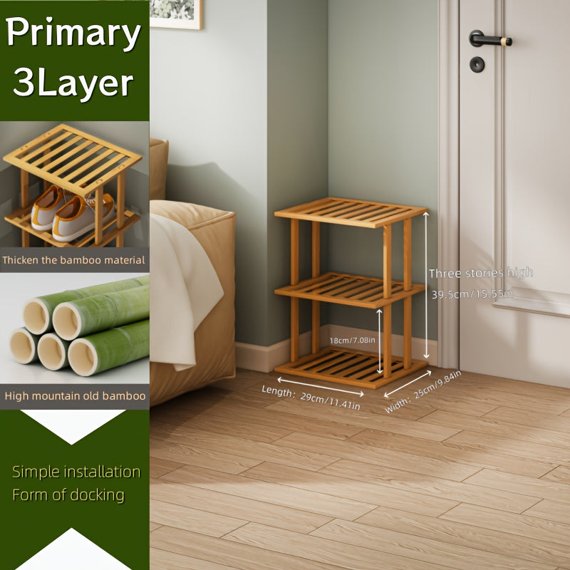 Деревянный обувной шкаф 3-8 уровней, экономящий место органайзер для прихожей