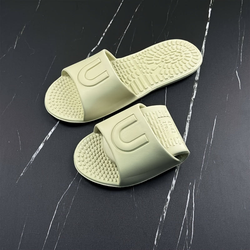 Unisex EVA Slippers Casual Solid Color Slip-On Slides Non-Slip Foldable