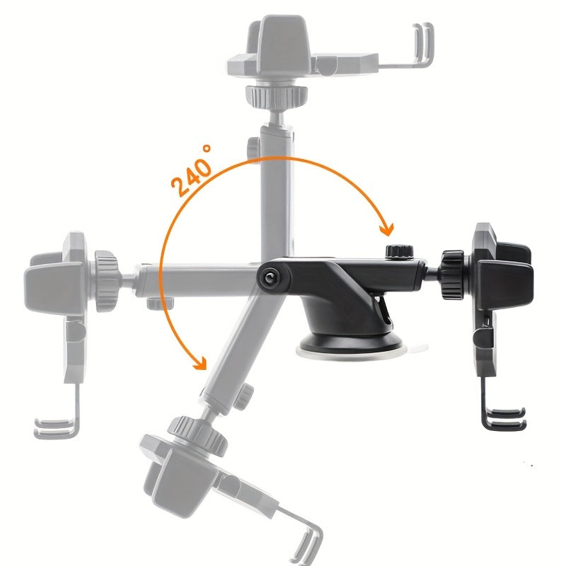 Adjustable Car Phone Holder Dashboard Mount Rotatable Clamp Durable ABS