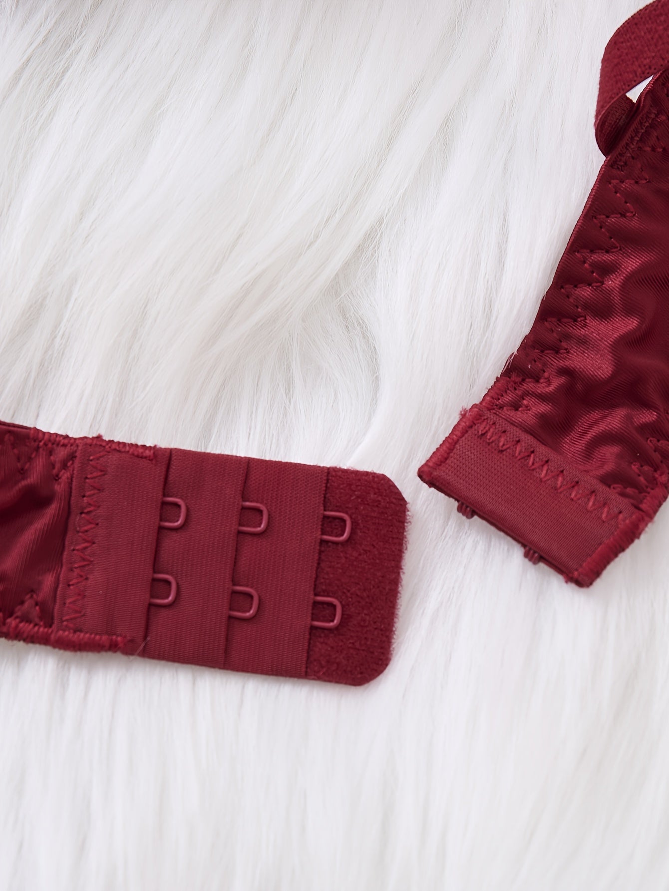 Women's Valentine's Day Lingerie Set with Floral Embroidery Push-Up Bra and Triangle Panties