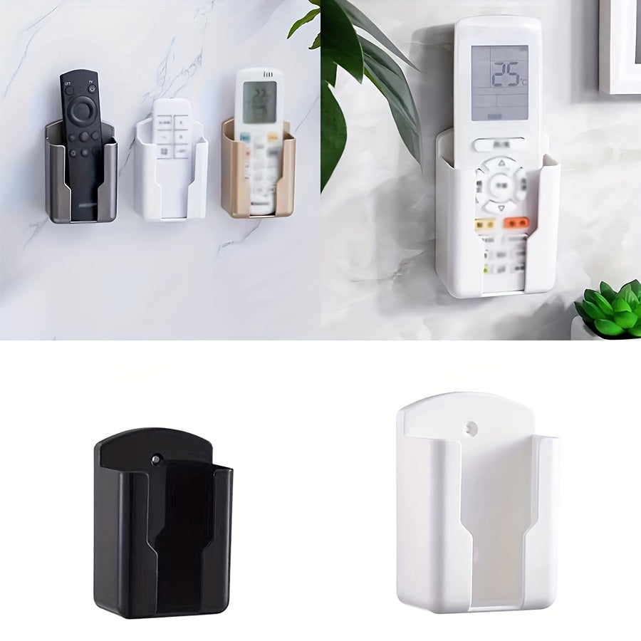 Wall-Mounted Storage Organizer for TV and Remote Controls No-Drill Adhesive Holder