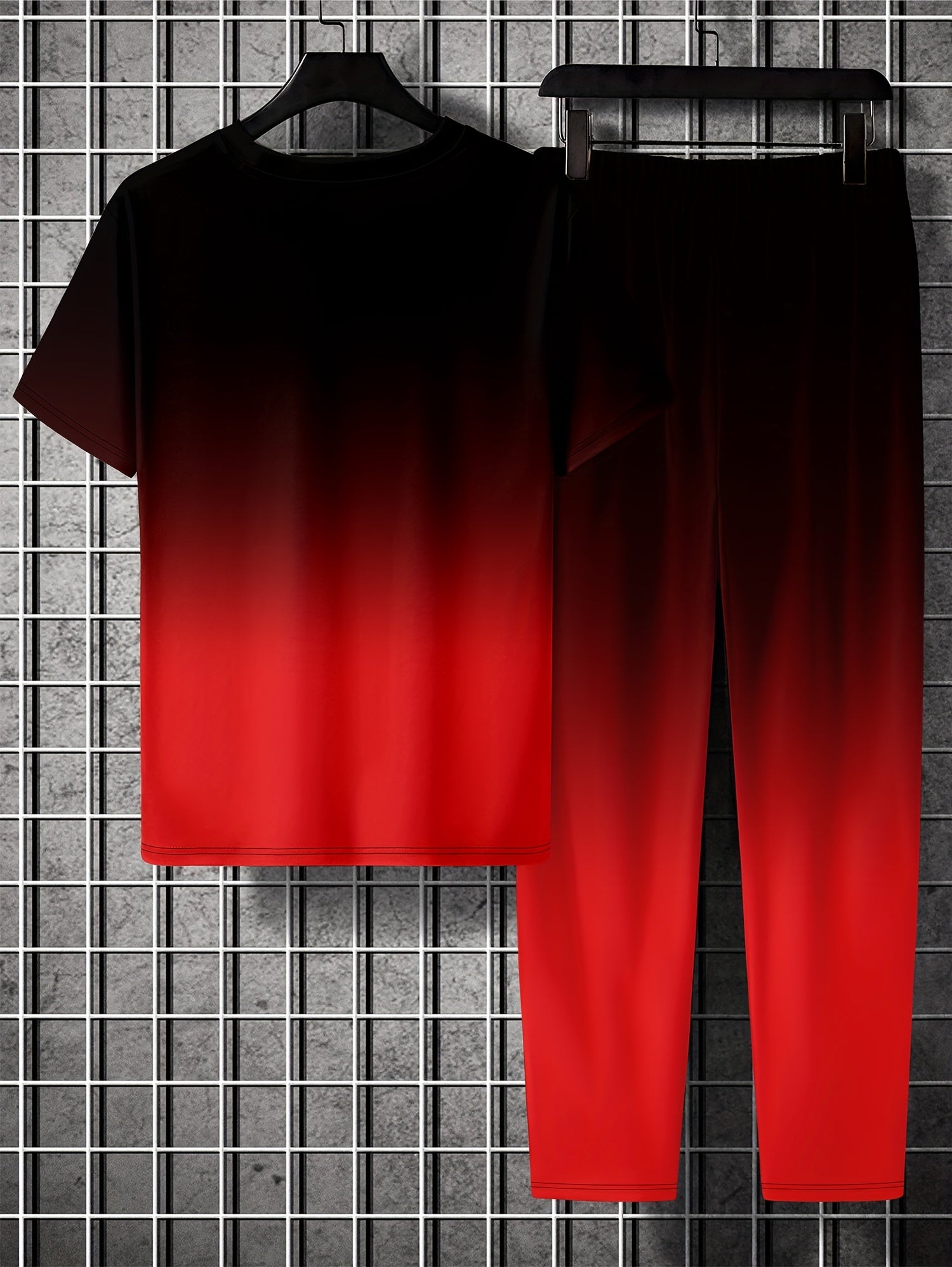 Men's Casual 3D Printed Sports Two Piece Set Polyester Geometric Pattern