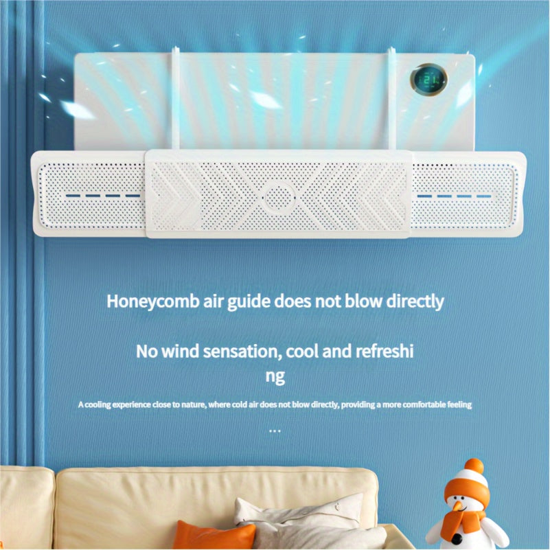 Adjustable Air Conditioner Wind Deflector for Airflow Control and Hot Cold Air Reduction