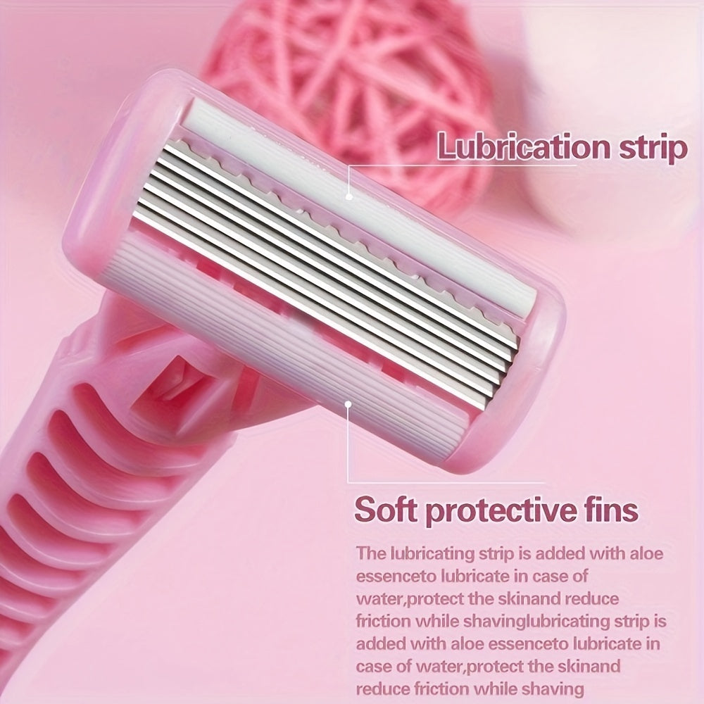 Kit de depilación de bikini para mujer con cuchillas de acero inoxidable, hipoalergénico, lavable