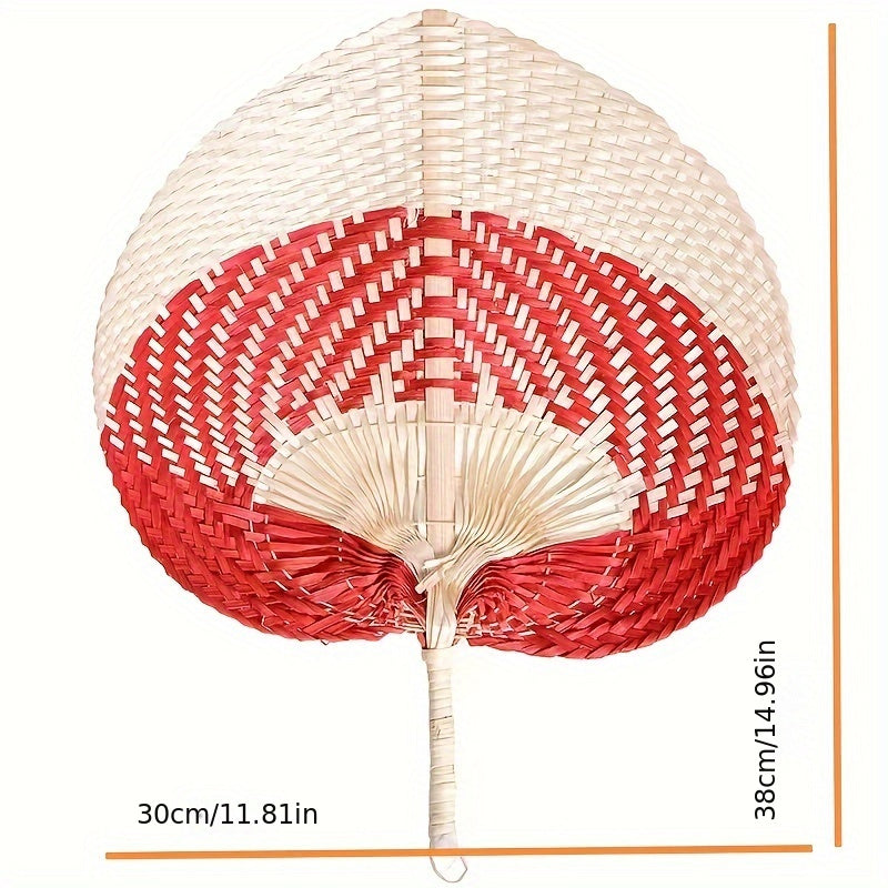 Handcrafted Bamboo Fan with Vibrant Colors Portable Summer Home Decor