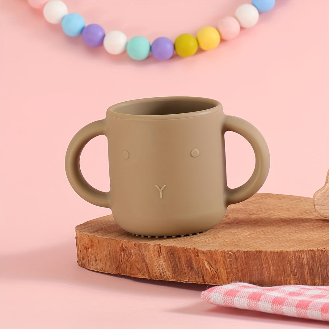 Vaso de silicona para niños de 5 oz con asa, libre de BPA, apto para alimentos, apto para lavavajillas, para mayores de 6 meses