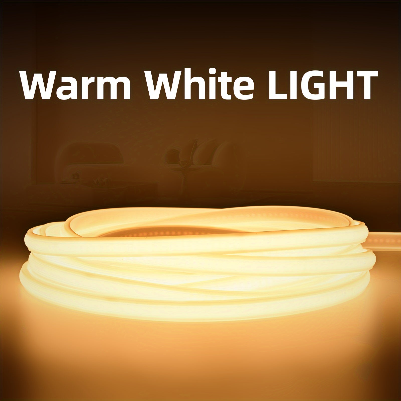 High-Brightness COB LED Strip Lights 288 LEDs/m White Warm White Flexible Outdoor Decor