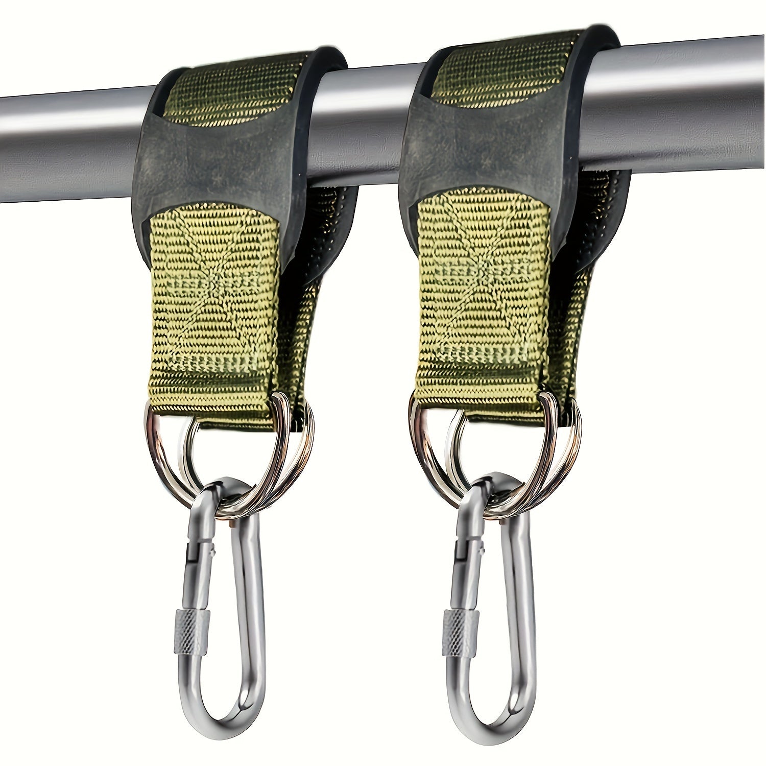 2pcs Tree Swing Straps Hanging Kit Nylon Outdoor Hammock Tire Saucer Green Black