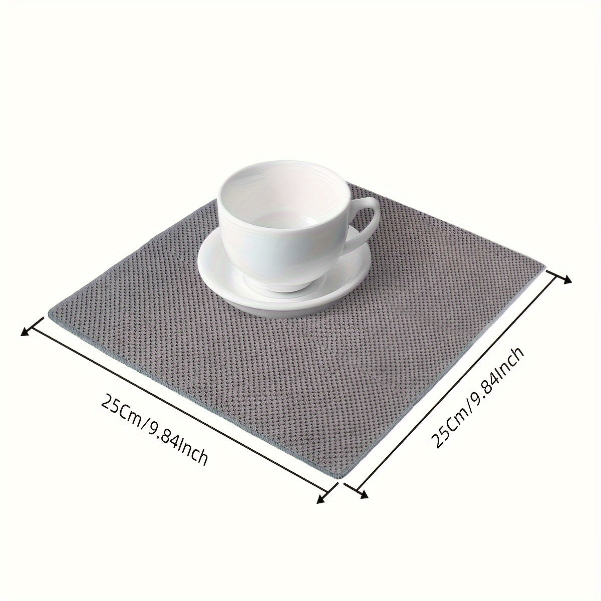 5/10 Pcs Waffle Square Plaid Dish Cloths Soft Water Absorbent Quick Dry Kitchen Cleaning