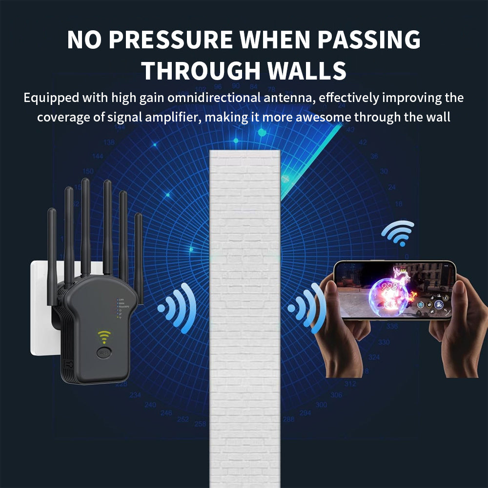 Wi-Fi Signal Booster 300Mbps 2.4GHz Wireless Range Extender for Home