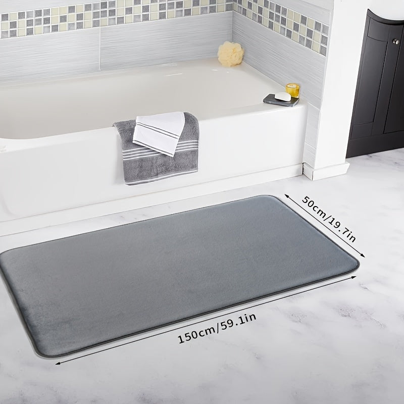 Coral Fleece Non-slip Quick-Drying Bath Mat for Bathroom Kitchen Laundry Bedroom