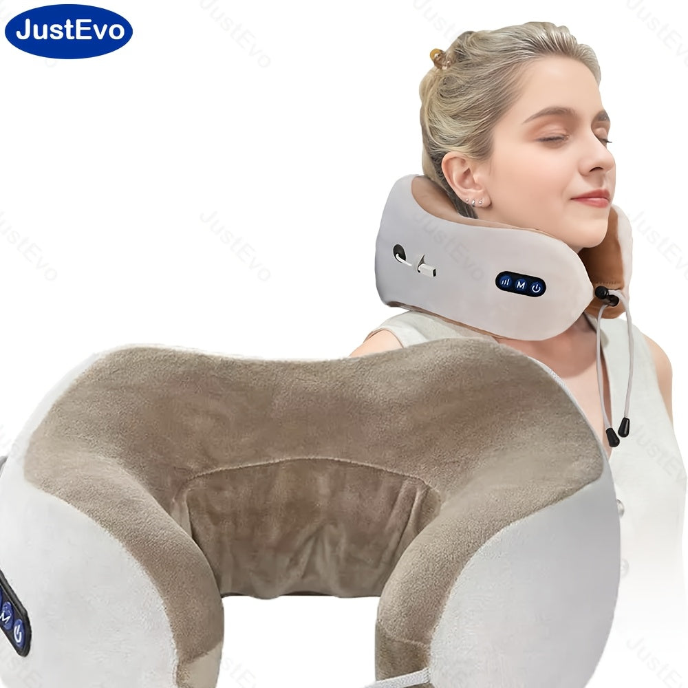 Electric U-Shaped Neck Massager with USB Charging and Hypoallergenic Material