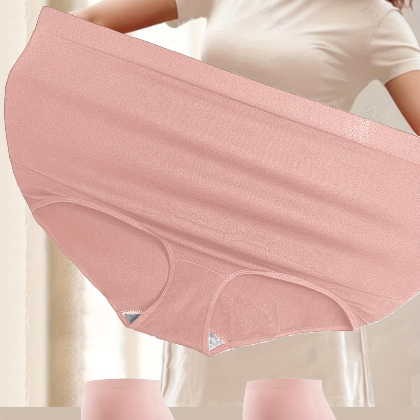 Plus Size Seamless Shaping Briefs for Women Tummy Control Breathable All Season