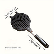 Uy uchun mo'ljallangan, ikki tomonlama panjara bilan ajraladigan tashqi alüminiy vafli tayyorlagich.