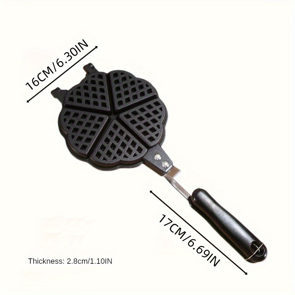 Uy uchun mo'ljallangan, ikki tomonlama panjara bilan ajraladigan tashqi alüminiy vafli tayyorlagich.