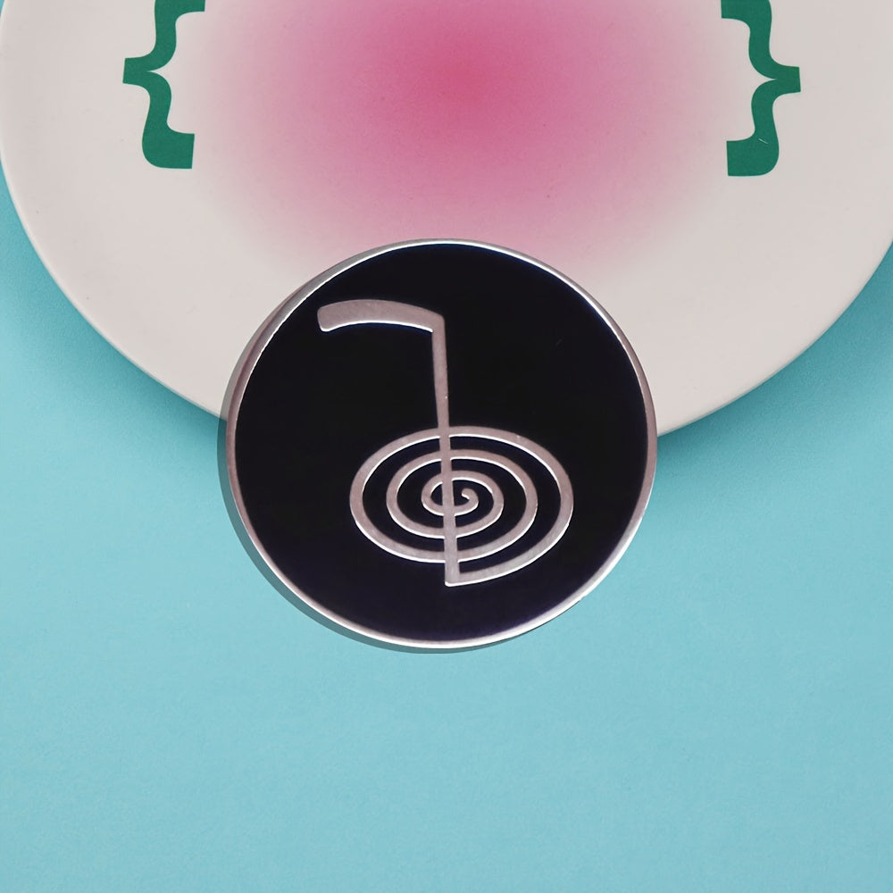 Винтажный стиль 1 шт. брошь-значок с символом Рейки, изготовленная из модного сплава с УФ-покрытием. Этот многофункциональный аксессуар подходит для сумок, одежды, воротников, шляп и идеально подходит для всех сезонов. Идеальный подарок для женщин.