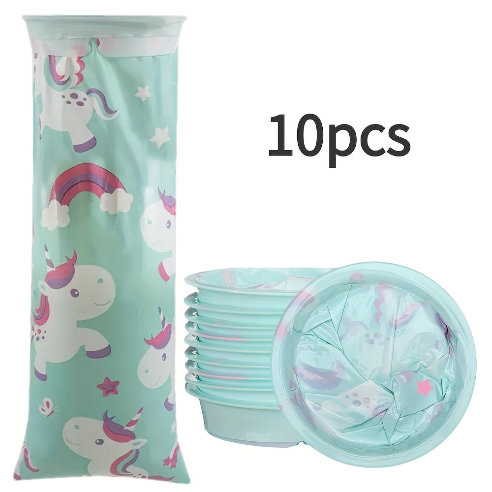 10 dona Bolalar Sayohat uchun Oqibatlar uchun Qaytarish Sumkasi, Bir martalik, Nausea Emesis Sumkasi, Chiqindisiz