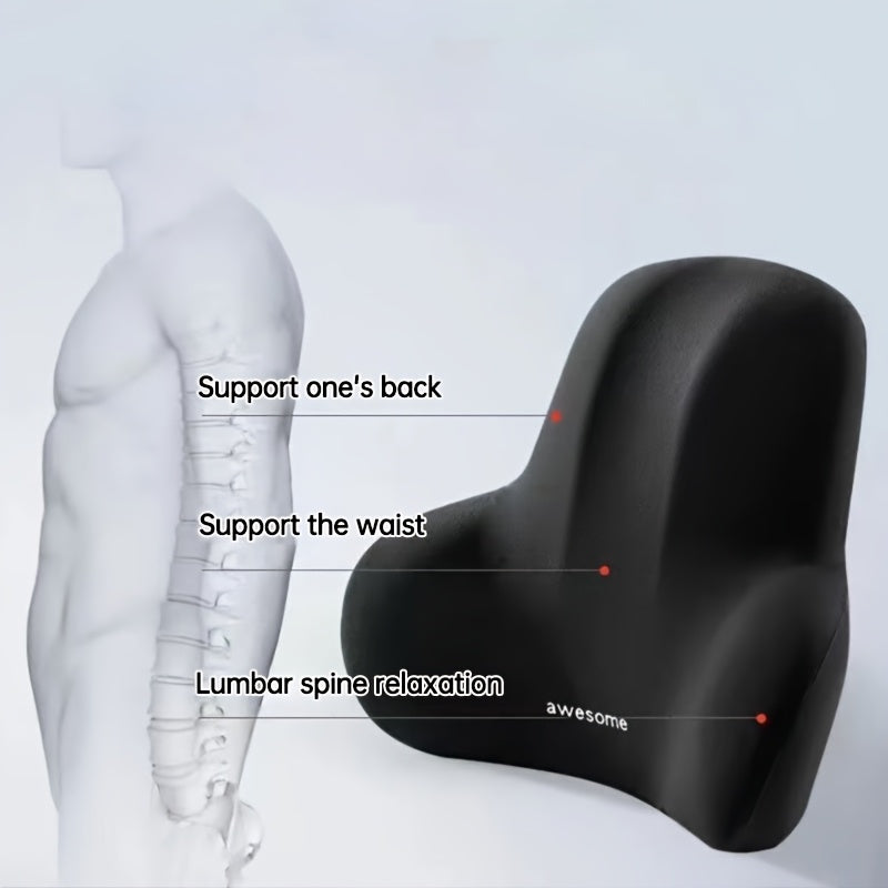 Пена с памятью для офисного кресла, подушка для поясницы, нескользящая, моющаяся, подушка для спинки и сиденья