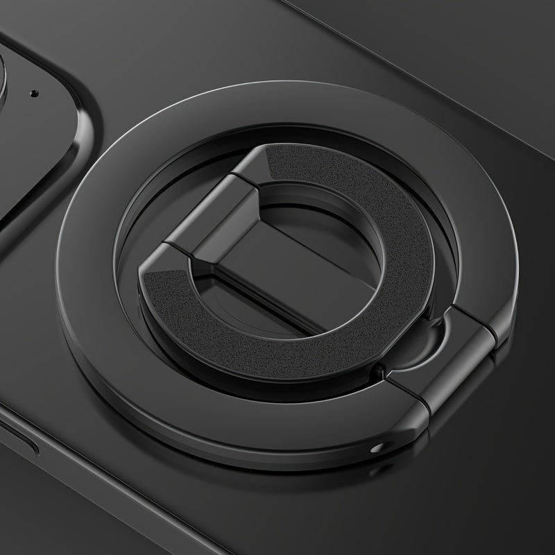 Folding Phone Stand with 360° Rotation and Magnetic Ring Holder for Mobile Support