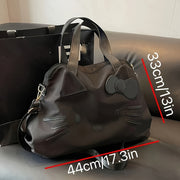 Large Capacity Nylon Travel Sports Bag for Women with Adjustable Shoulder Strap