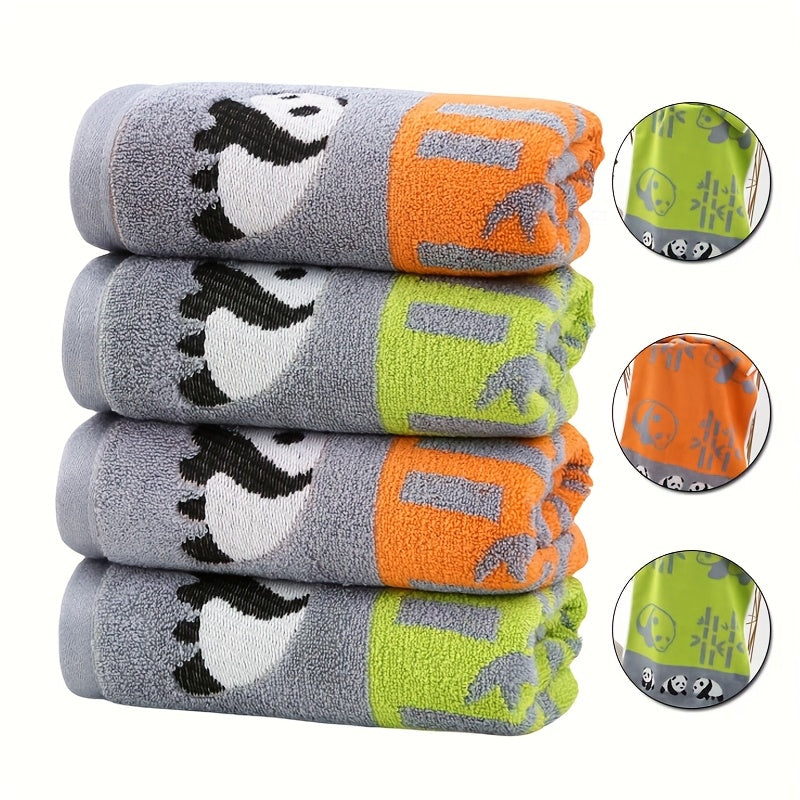Cute Panda Cartoon Face Towel 25.4x50.8 cm Soft Absorbent Bathroom Hand Towel