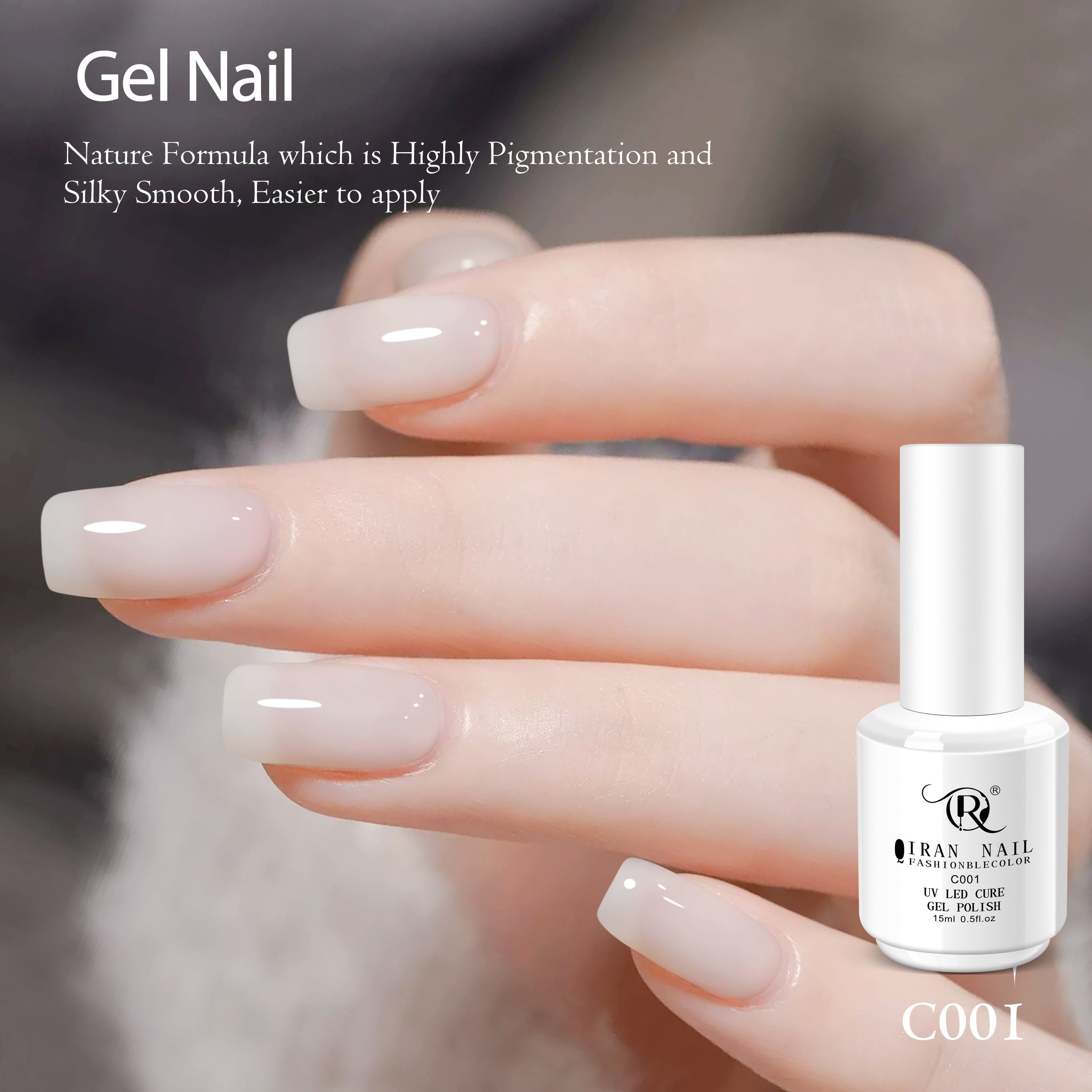 15ml Sheer Ice Jelly Gel Nail Polish Nude Pink Ombré Long-Lasting