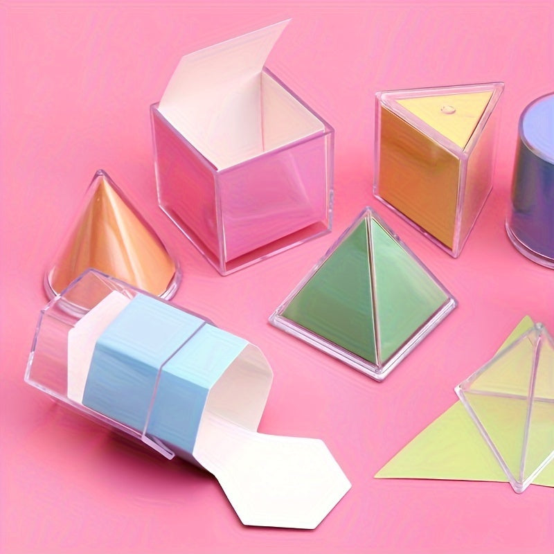 18-Piece Geometric Model Kit for Perspective Geometry Demonstrations PC Material