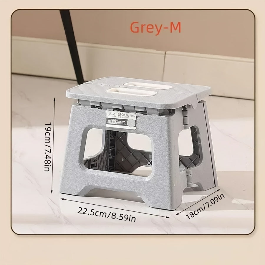 Portativ Egiluvchi O'tiradigan Stul - Pocketman Kvadrat Qadam Stuli Plastikdan yasalgan, Elektr yoki Batareya talab qilinmaydi, Yengil va Mustahkam