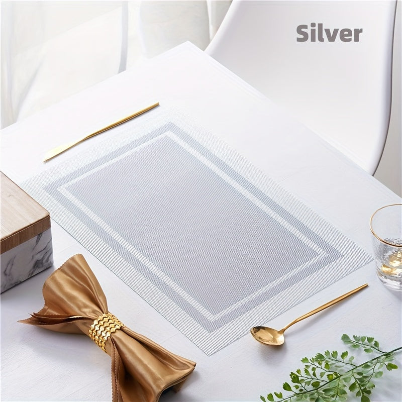 4-Piece Kitchen Insulation Table Mats Water and Heat Resistant Thick Striped Protecting Hot and Cold Drinks